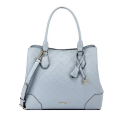 Nine West Brooklyn Jet Set Carryall Satchel Bag -Deals My Glow Wardrobe Store 3754136 Blue Stone Debossed