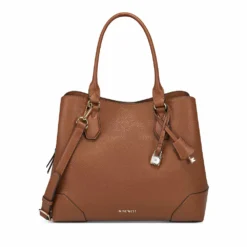 Nine West Brooklyn Jet Set Carryall Satchel Bag -Deals My Glow Wardrobe Store 3754136 Cognac
