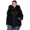 Plus Size Nine West Hooded Faux-Fur Trim Toggle Coat 2 Plus Size Nine West Hooded Faux-Fur Trim Toggle Coat -Deals My Glow Wardrobe Store 3803930 Black