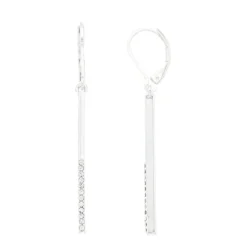 Nine West Pave Stick Linear Drop Earrings