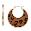 Nine West Cheetah Print Hoop Earrings -Deals My Glow Wardrobe Store 3824788