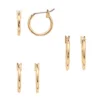 Nine West Small Hoop Earrings Trio Set