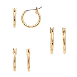 Nine West Small Hoop Earrings Trio Set