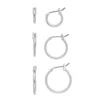 Nine West Silver Tone Hoop Earring Set -Deals My Glow Wardrobe Store 4204253