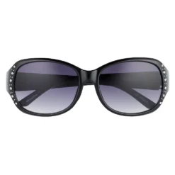 Women's Nine West 58mm Rectangle Sunglasses with Simulated Crystal & Stud Details -Deals My Glow Wardrobe Store 4221500 ALT