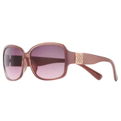 Deals My Glow Wardrobe Store 27 Women's Nine West 59mm Square Rose Sunglasses with Rose Gold Tone Temple Detail