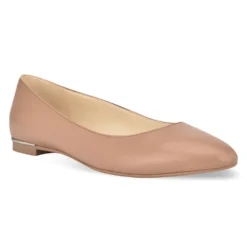 Nine West Corrine Women's Leather Ballet Flats -Deals My Glow Wardrobe Store 4306613 Light Natural