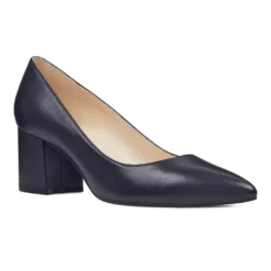 Nine West Issa Women's Leather Block Heels -Deals My Glow Wardrobe Store 4309269 Navy Leather