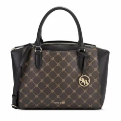 Nine West Josie Jet Set Satchel Bag 10 Nine West Josie Jet Set Satchel Bag -Deals My Glow Wardrobe Store 4309990 Brown Black