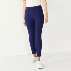 Women's Nine West Slim Ankle Pants -Deals My Glow Wardrobe Store 4549881 Liberty Navy