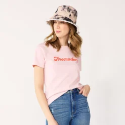 Women's Nine West Crewneck Graphic Tee -Deals My Glow Wardrobe Store 4646703 Firecracker