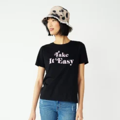 Women's Nine West Crewneck Graphic Tee -Deals My Glow Wardrobe Store 4646703 Take It Easy