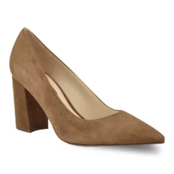 Nine West Cara Women's Block Heel Pumps -Deals My Glow Wardrobe Store 4648987 Dark Natural