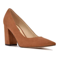 Nine West Cara Women's Block Heel Pumps -Deals My Glow Wardrobe Store 4648987 Medium Natural