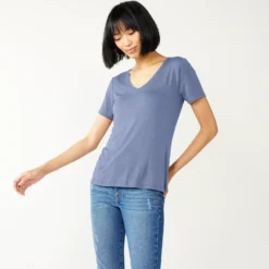 Women's Nine West Essential V-Neck Tee -Deals My Glow Wardrobe Store 4841148 Kelly Lavender