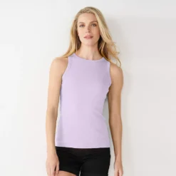 Women's Nine West Ribbed Tank -Deals My Glow Wardrobe Store 4841430 Amanda Lilac