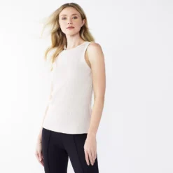 Women's Nine West Ribbed Tank -Deals My Glow Wardrobe Store 4841430 Dusty Salt Heather
