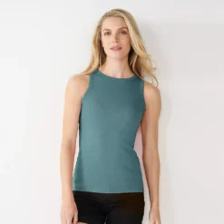 Women's Nine West Ribbed Tank -Deals My Glow Wardrobe Store 4841430 Huxley Blue