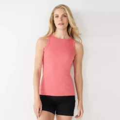 Women's Nine West Ribbed Tank -Deals My Glow Wardrobe Store 4841430 Infused Melon