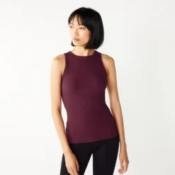 Women's Nine West Ribbed Tank -Deals My Glow Wardrobe Store 4841430 Maddie Plum