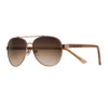 Women's Nine West 52mm Metal Bronze Frame Aviator Sunglasses -Deals My Glow Wardrobe Store 4862561
