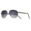 Women's Nine West 58mm Metal Aviator with Textured Wire Core Sunglasses