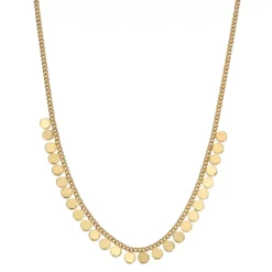 Nine West Circle Disc Pendants Frontal Necklace