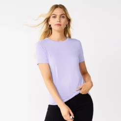 Women's Nine West Essential Crewneck Tee 139 Women's Nine West Essential Crewneck Tee -Deals My Glow Wardrobe Store 4911743 Amanda Lilac