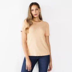 Women's Nine West Essential Crewneck Tee 108 Women's Nine West Essential Crewneck Tee -Deals My Glow Wardrobe Store 4911743 Faint Whisper Rib