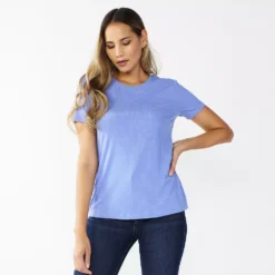 Women's Nine West Essential Crewneck Tee 109 Women's Nine West Essential Crewneck Tee -Deals My Glow Wardrobe Store 4911743 Landon Peri Rib