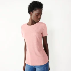 Women's Nine West Essential Crewneck Tee 155 Women's Nine West Essential Crewneck Tee -Deals My Glow Wardrobe Store 4911743 Lilac Necklace Rib