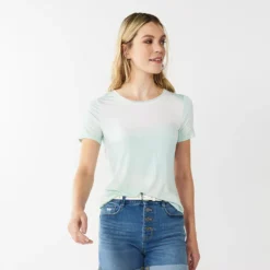 Women's Nine West Essential Crewneck Tee 122 Women's Nine West Essential Crewneck Tee -Deals My Glow Wardrobe Store 4911743 Summer Sky