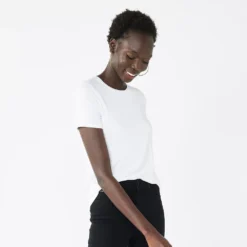 Women's Nine West Essential Crewneck Tee 115 Women's Nine West Essential Crewneck Tee -Deals My Glow Wardrobe Store 4911743 White Knight