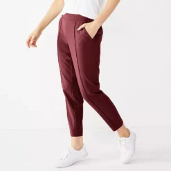 Women's Nine West Relaxed Crop Pull-On Pants -Deals My Glow Wardrobe Store 4911770 Maddie Plum