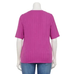 Plus Size Nine West Essential Elbow Sleeve Top -Deals My Glow Wardrobe Store 4950998 ALT