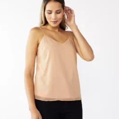 Women's Nine West V-Neck Layering Camisole -Deals My Glow Wardrobe Store 4951519 Blush Clip Dot