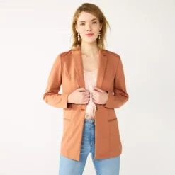 Women's Nine West Relaxed Blazer -Deals My Glow Wardrobe Store 4951623 Mocha Frosting