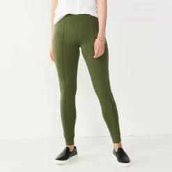 Women's Nine West Seamed Tummy-Control Ponte Leggings -Deals My Glow Wardrobe Store 4952203 Infantry Olive
