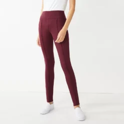 Women's Nine West Seamed Tummy-Control Ponte Leggings -Deals My Glow Wardrobe Store 4952203 Maddie Plum