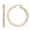 Nine West Inside Out Pave Hoop Earrings -Deals My Glow Wardrobe Store 4956832 Gold Tone