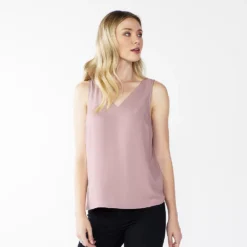 Petite Nine West V-Neck Tank -Deals My Glow Wardrobe Store 4957403 Washed Grape