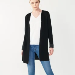 Women's Nine West Car Coat Cardigan -Deals My Glow Wardrobe Store 4972563 Black