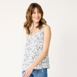 Women's Nine West V-Neck Tank -Deals My Glow Wardrobe Store 4974987 Broken Leaves