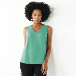 Women's Nine West V-Neck Tank -Deals My Glow Wardrobe Store 4974987 Huxley Blue