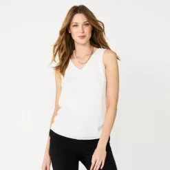Women's Nine West V-Neck Tank -Deals My Glow Wardrobe Store 4974987 Ivory Tusk