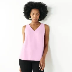Women's Nine West V-Neck Tank -Deals My Glow Wardrobe Store 4974987 Lavender