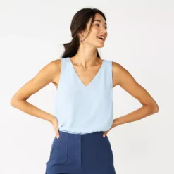 Women's Nine West V-Neck Tank -Deals My Glow Wardrobe Store 4974987 Mystic Creek
