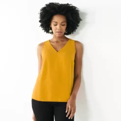 Women's Nine West V-Neck Tank -Deals My Glow Wardrobe Store 4974987 Ultimate Gold