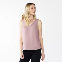 Women's Nine West V-Neck Tank -Deals My Glow Wardrobe Store 4974987 Washed Grape