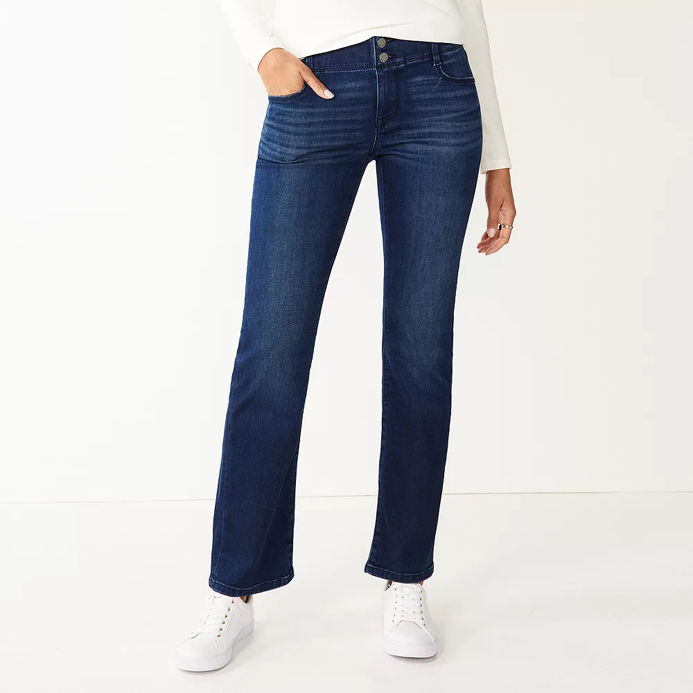 Women's Nine West Curvy Tummy-Control Bootcut Jeans 3 Women's Nine West Curvy Tummy-Control Bootcut Jeans